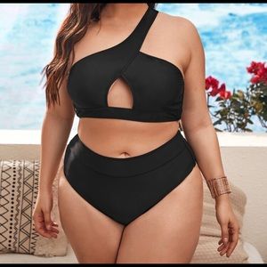 Shein Plus Cut-out one shoulder bikini